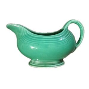 Vintage Fiesta Original Green Sauce/Gravy Boat by Homer Laughlin, 1936-1951 USA